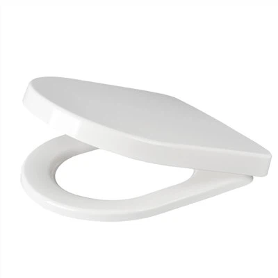 Assento de vaso sanitário macio e fechado em forma de D