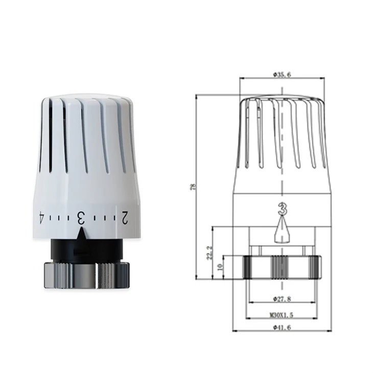 thermostatic valve for towel rail
